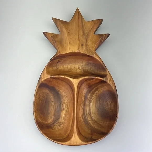 Monkey Pod Wood Pineapple Dish
