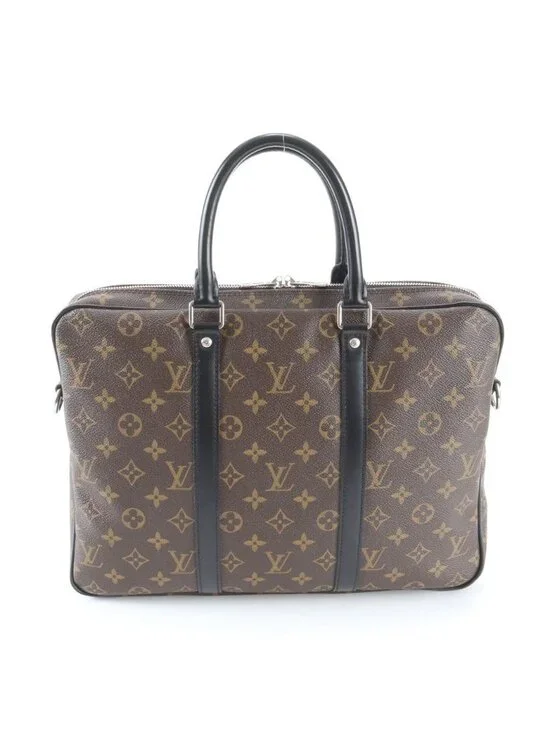 Louis Vuitton Monogram Macassar Porte Document Voyage Pdv Business Bag