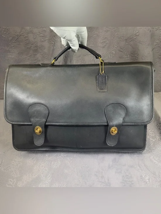 Coach Vintage Full Grain Leather Made in NYC Handbag Briefcase