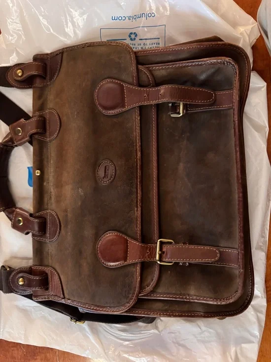 Baron vintage Classic Brown Leather Messenger Bag for Men
