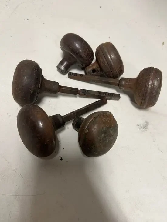 3 Vintage Antique Interior Doorknobs