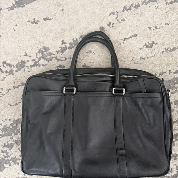 Coach Black Leather Briefcase