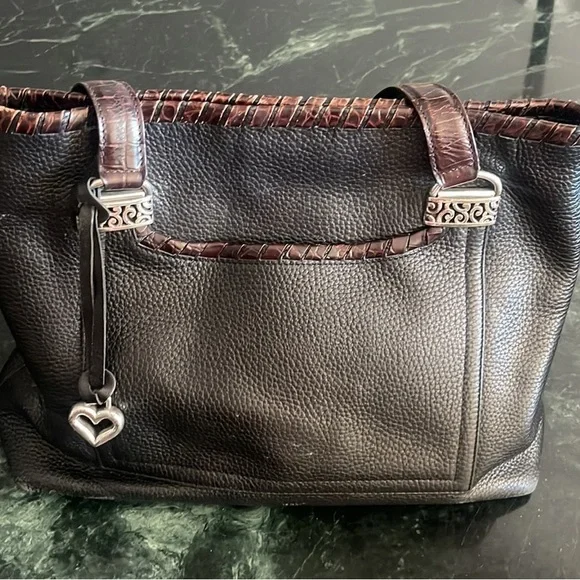 Men's Black Leather Tote Bag - Classic Carryall