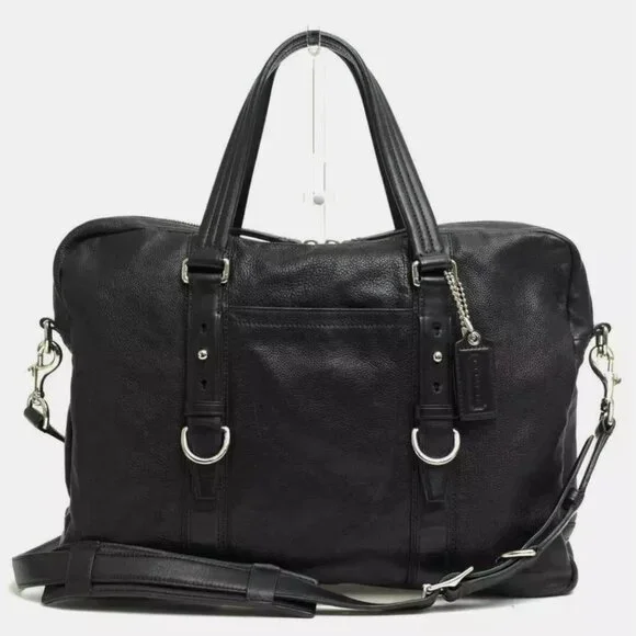 Coach Black Leather Briefcase