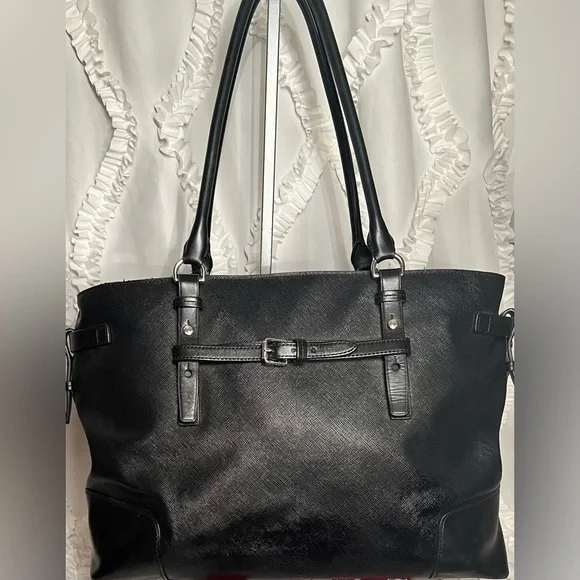 Tumi Black Leather Briefcase