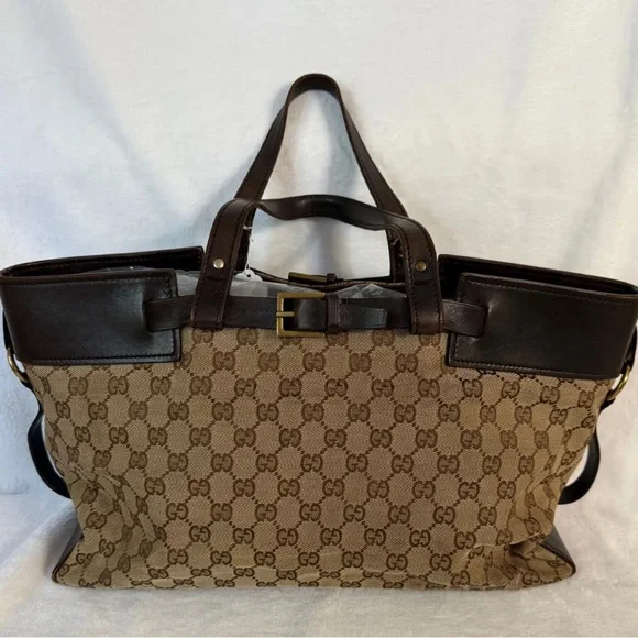Gucci Brown canvas Monogram Tote Bag