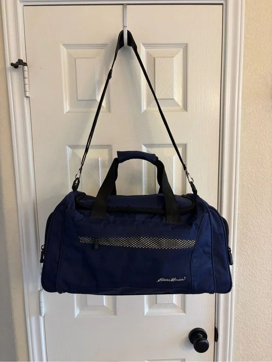 Eddie Bauer Navy Blue Duffle Bag Gym Travel Carry-On Shoulder Strap