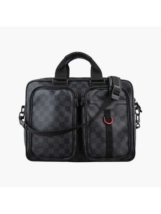 Louis Vuitton Utility Business Black Damier Graphite Tote