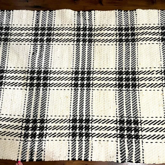 Room Essentials Black and White Checkered Door Mat