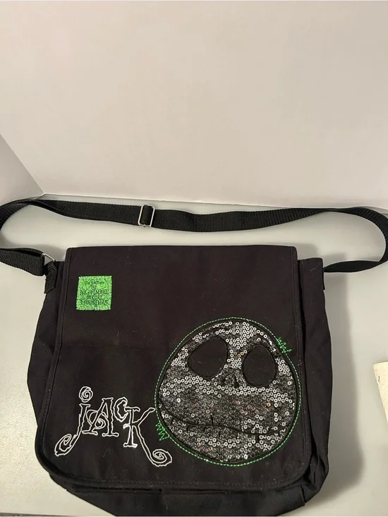 Nightmare before Christmas Jack skellington sequins crossbody bag