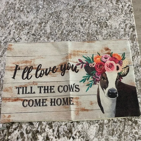 Floral Cow Home small Pillow Cover