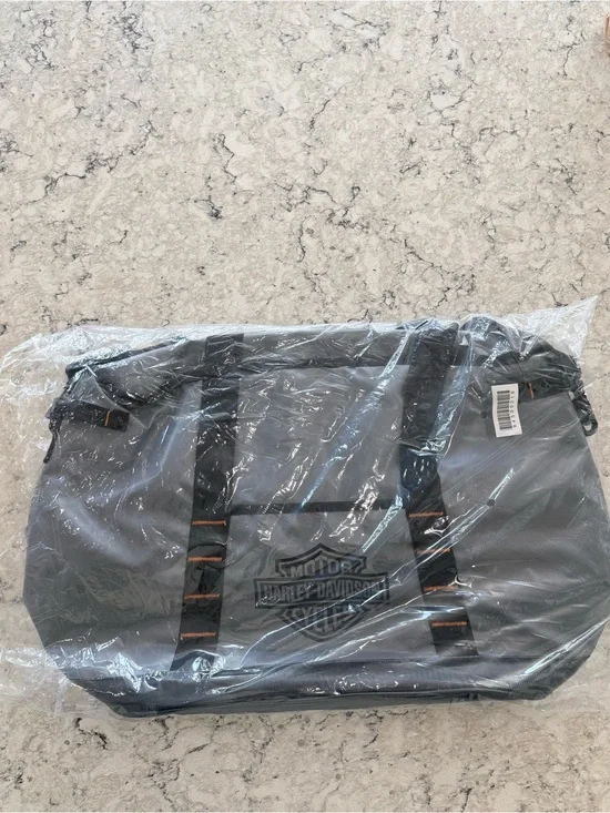 NEW - Harley Davidson Motorcycles Gray Black and Orange Insulated Cooler Bag