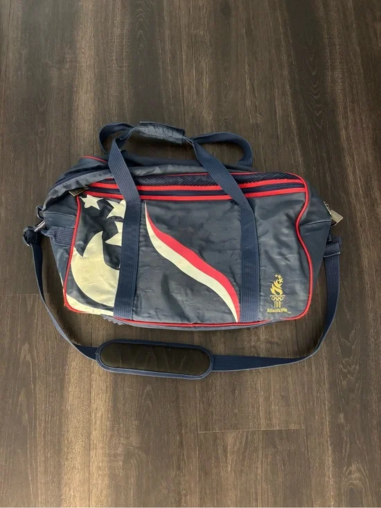 Vintage 1996 Atlanta Olympics Duffel Bag American Flag Print