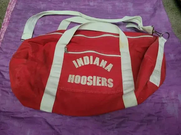 Vintage Canvas Indiana IU Duffle Bag Retro