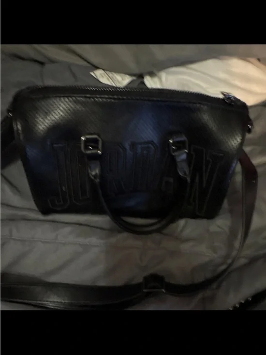 Black jordan purse  with Embossed Logo