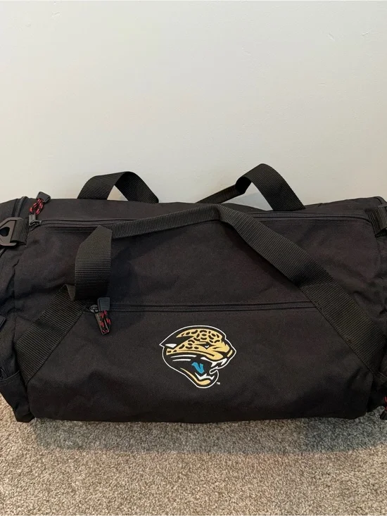 Leeds Jacksonville Jaguars Duffle Gym Carry Bag Black NO Shoulder Strap
