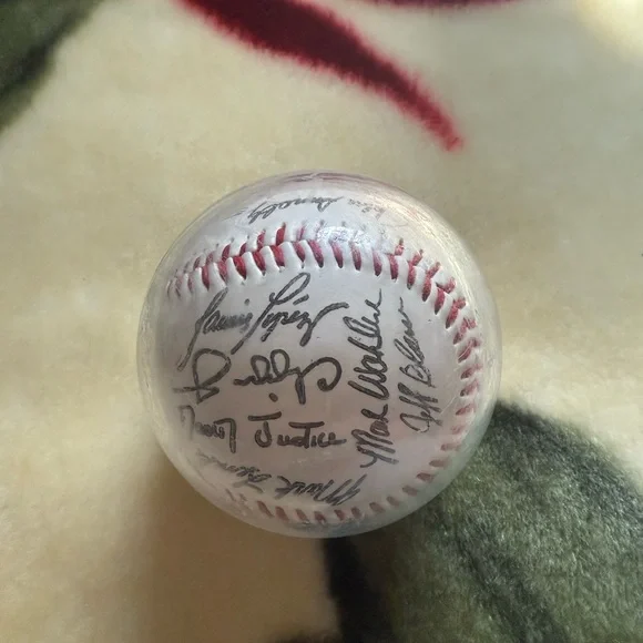 MLB Autographed Baseball with Red Stitching