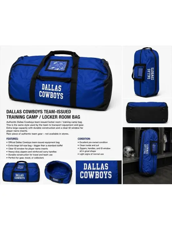 Dallas Cowboys Team Issued Training Camp Locker Room Equipment Bag XL Travel