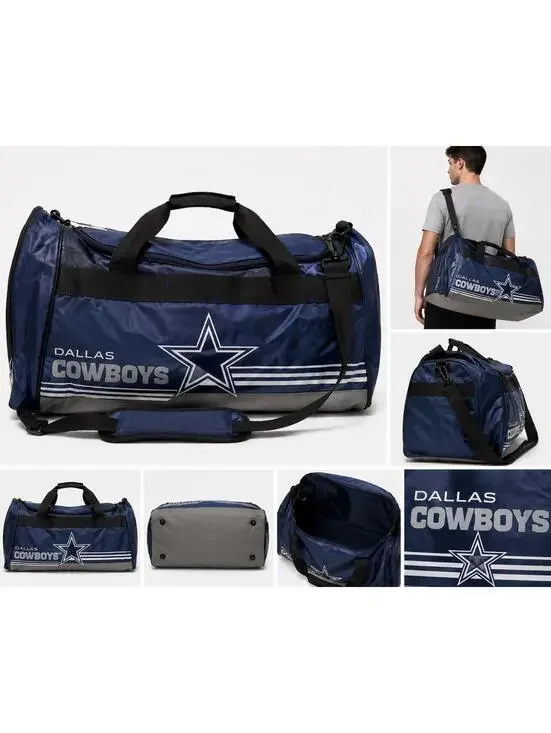 Dallas Cowboys Duffel Bag Blue Gray Gym Travel Sports Overnight Bag