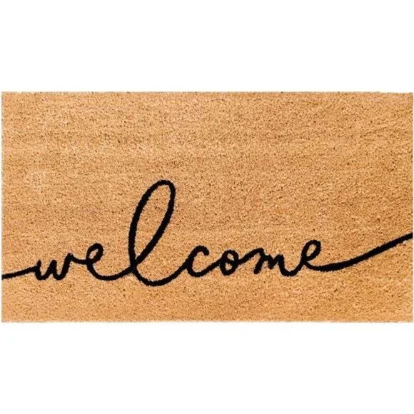 Door Mat – Coir Doormat for Outdoor Entrance, Durable Welcome Mat with Non-Slip