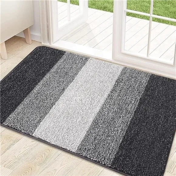 Indoor Door Mat, 32x20 Non-Slip Absorbent Dirt Trapper Entrance Mat, Low-Profile