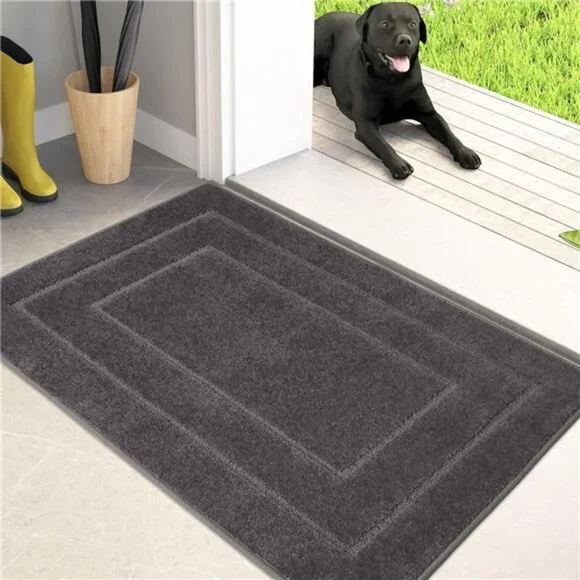 Dirt Trapper Door Mat 20in x 31.5in, Non-Slip/Skid Machine Washable Entryway Rug