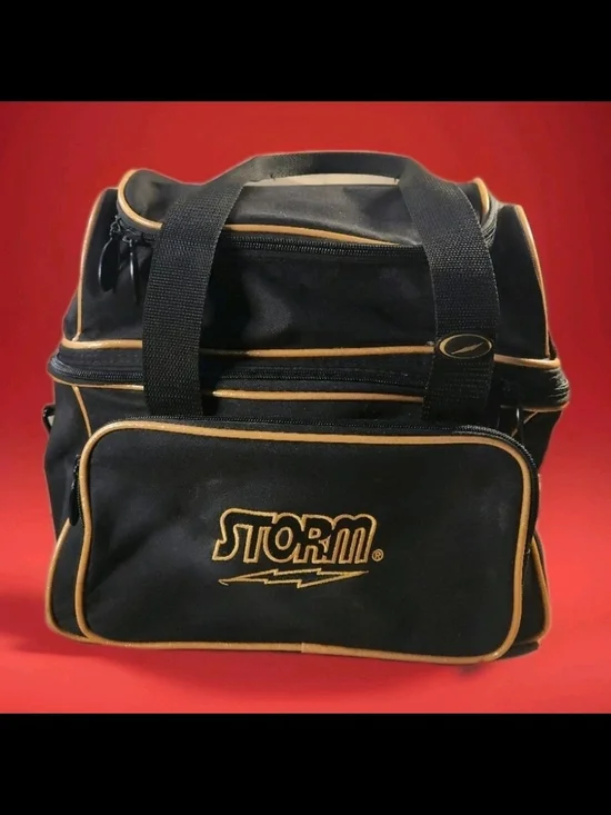 Storm Black and Gold 1 Ball Bowling Duffel with Front Pocket