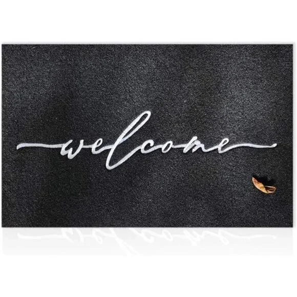 Welcome Mat Door Mats Outdoor with Non Slip Rubber Backing Front Door Mat
