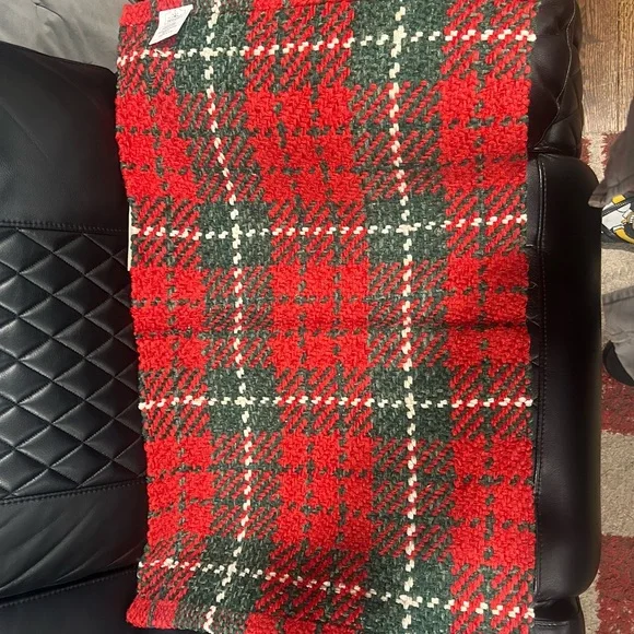 Red and Green Woven Rug