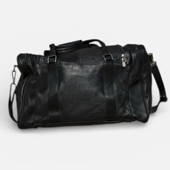 Piel Leather Multi-Compartment Duffel Bag.