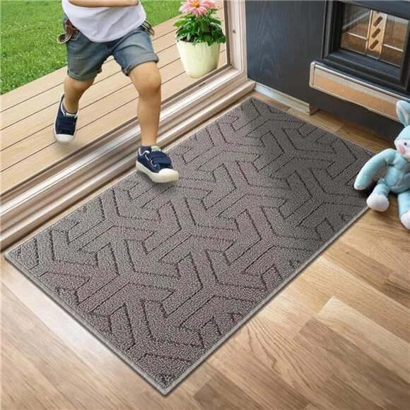 Door Mat, Front Doormats, Non-Slip Entryway Mats Resist Dirt, Washable Low Pile