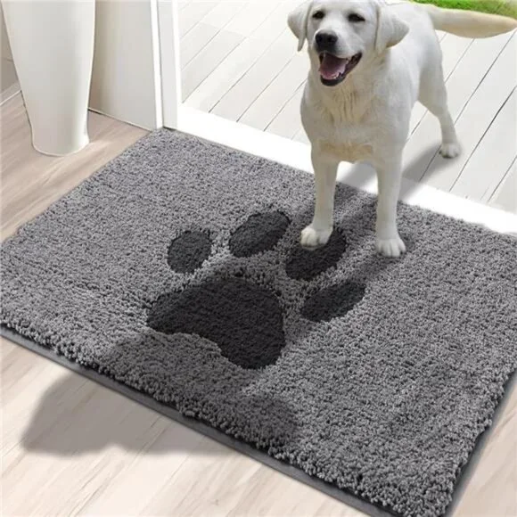 Door Mat Indoor, Dog Mats for Muddy Paws Super Absorbent, Low-Profile Entryway