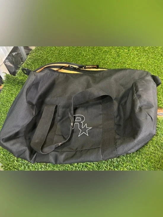 Official Rockstar Games Promotional Duffle Bag Black Yellow Lining R*