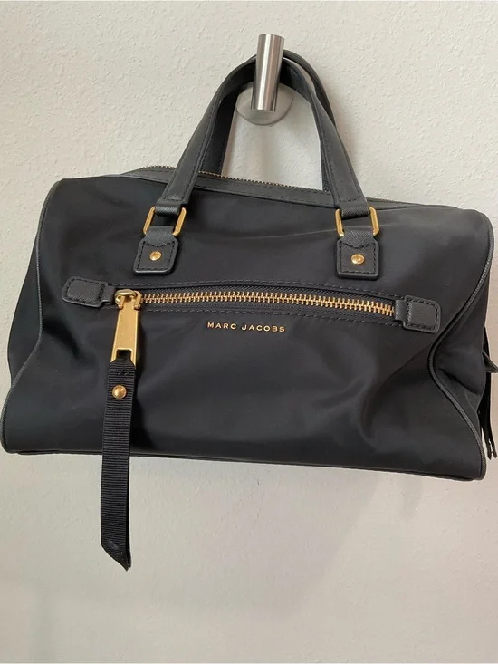 Marc Jacobs Black Duffel with Gold Accents