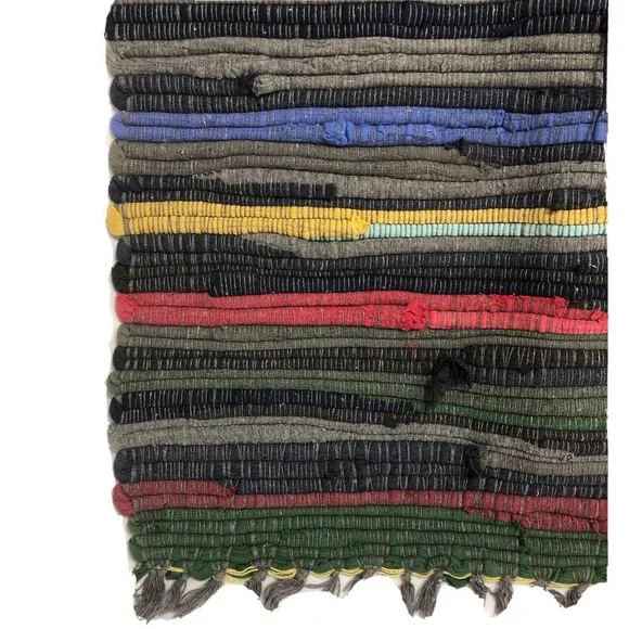 Indian Handmade Chindi Rag Rug Small Rug Ft Throw Rug Washable Hippie Recycled