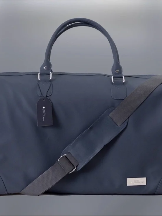 Hotel Collection Navy Duffle Weekender Bag MSRP $139