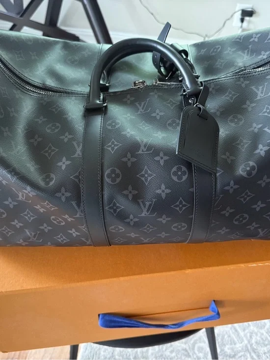 Louis Vuitton KEEPALL BANDOULIÈRE 55 MONOGRAM ECLIPSE REVERSE