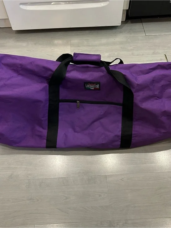 Vtg Llama Locomotor XXL Purple Duffle Bag 34” Travel Sports Equipment Gear Bag