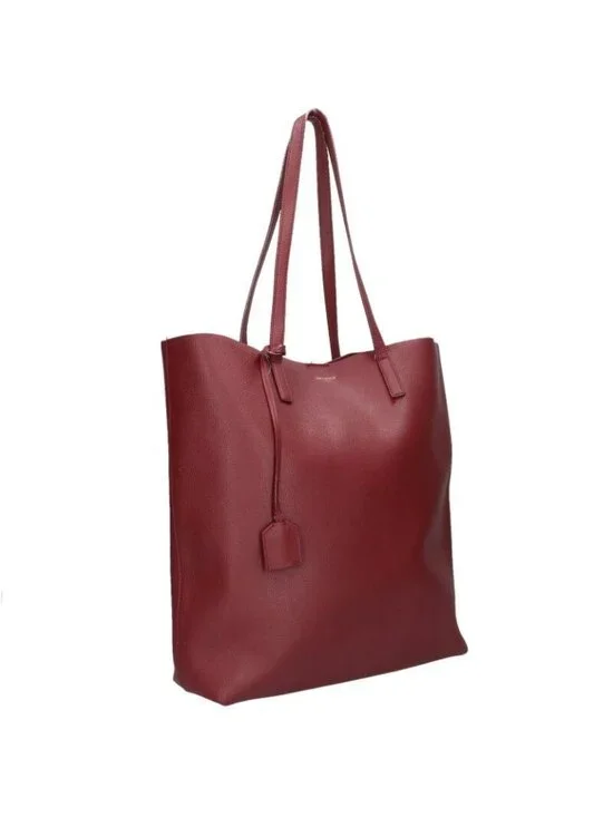Saint Laurent Paris North South Logo Printed Shopping Leather Tote
