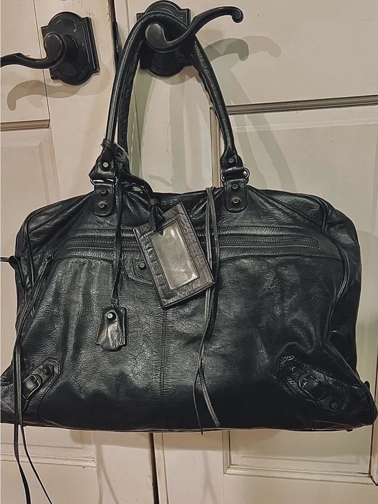 Balenciaga 2010 Men’s Blackened Olive Motorcycle Weekend/Duffle Bag/Read/🤩Rare😉