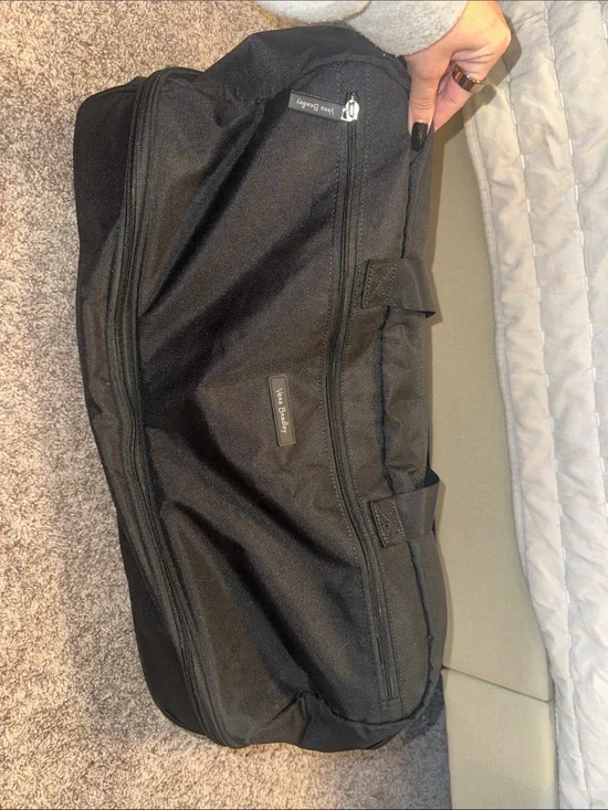 Vera Bradley Black Travel Duffel Bag with Top Handles
