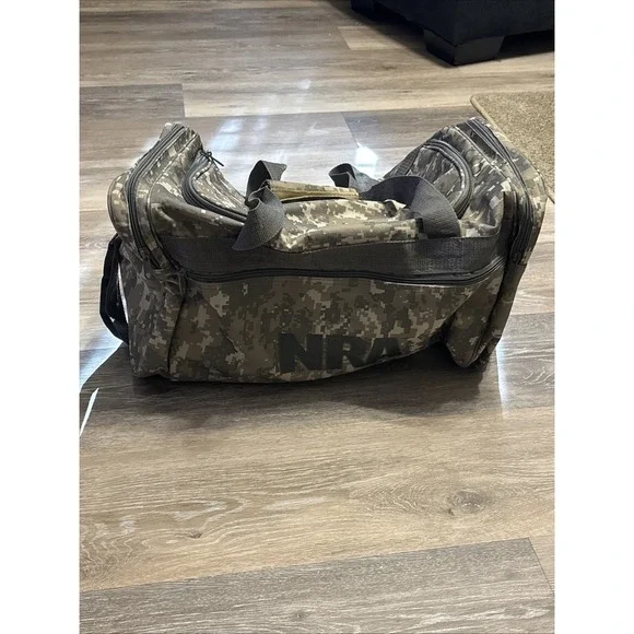 NRA Digital Camo Range Bag Shooting Gear Duffle Multi Pocket 18