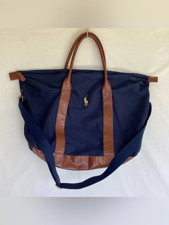 Vintage 1990s Polo by Ralph Lauren canvas weekender bag