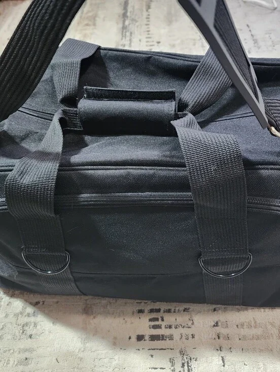 LEEDS Promo Black Travel / Duffle Bag Lightweight Canvas Gym Bag Athleisure