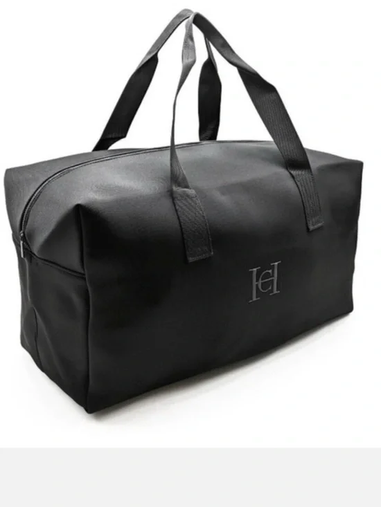 Carolina Herrera Black Monogram Duffel Bag