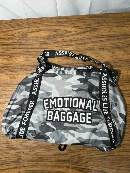 A**holes Live Forever Emotional Baggage Duffel Bag Skull Camoglog All-Over Print