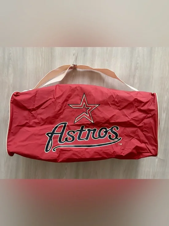 Vintage Houston Astros x Krogers Nylon Zipper Duffle Bag - Gym Bag