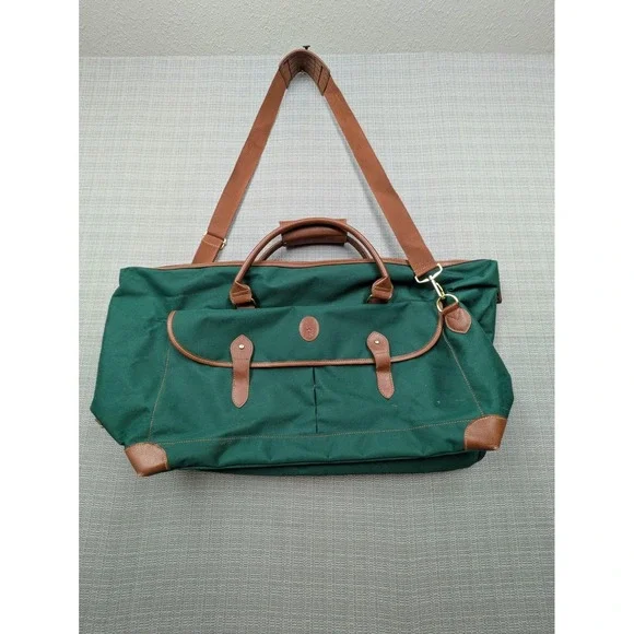 Ralph Lauren 28in Canvas Duffle Bag Soft Case Travel Carry On Green Men Luggage
