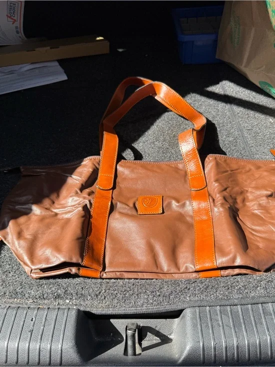 Leather Travel Tote Bag - Brown by Welcome 1880
