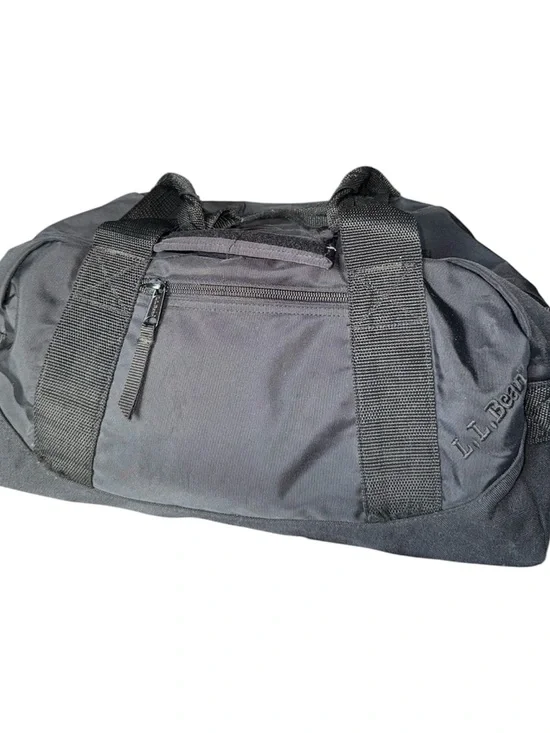L.L. Bean Black Duffel with Front Zip Pocket